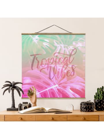 WALLART Stoffbild mit Posterleisten - Rainbow - Tropical Vibes in Pink