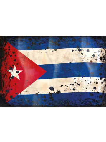 cover-your-desk.de  Schreibtischunterlage "Flagge Kuba retro" in Blau (L)60 x (B)40