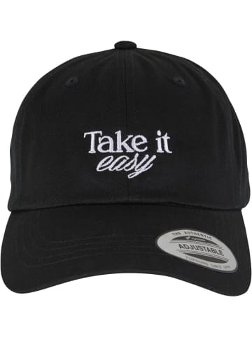 Mister Tee Cap "Take It Easy Low Profile Cotton Twill" in Schwarz