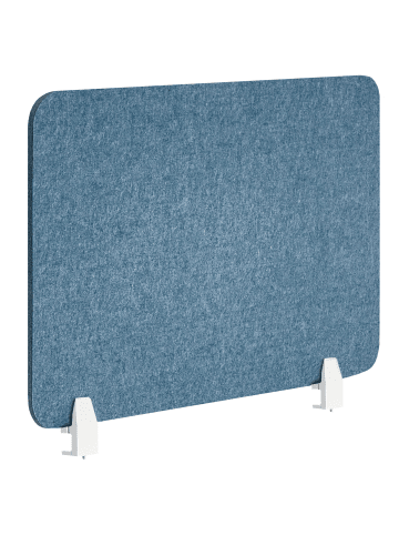 Beliani Schreibtischtrennwand SPLIT in Blau - (W) 80 x (H) 50 x (L) 1 cm