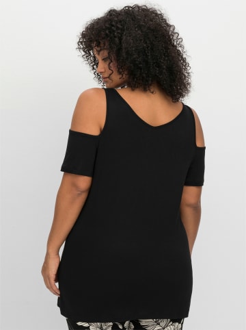 sheego T-Shirt in schwarz