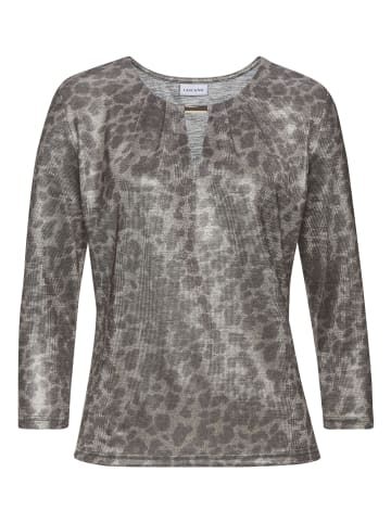 LASCANA 3/4-Arm-Shirt in khaki-goldfarben bedruckt