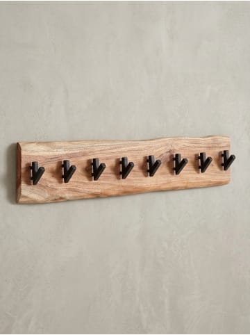KADIMA DESIGN Garderobe mit Baumkante, Rustikaler Flurgarderobe, 8 Haken für Jacken