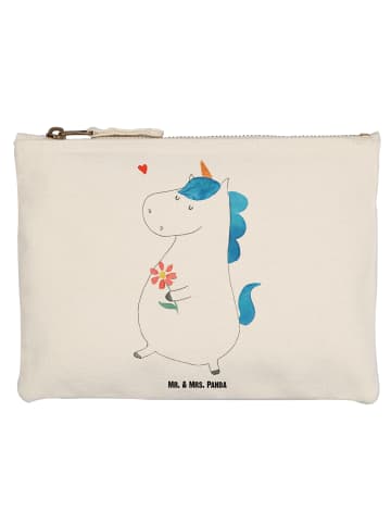 Mr. & Mrs. Panda Federtasche Einhorn Spaziergang ohne Spruch in Weiß
