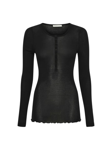 Seamless Basic Hemd Cotton Granddad in Black