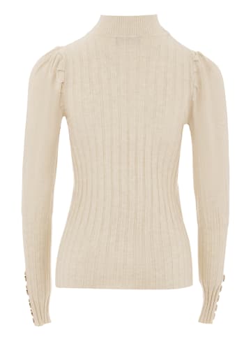 caspio Damen Strickpullover in Wollweiss