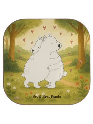 Mr. & Mrs. Panda Untersetzer für Gläser Eisbär Umarmen Design oh... in Weiß