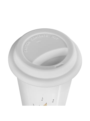 Mr. & Mrs. Panda Thermobecher Bär Lied mit Spruch in Weiß