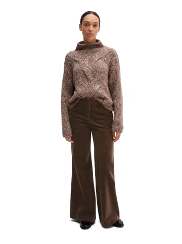 Marc O'Polo Zopfstrickpullover relaxed in Dark Brown
