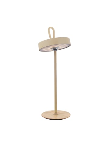 näve LED Tischleuchte "ELLI" in beige - (L)13 cm x (B)13 cm x (H)36 cm - EEK E