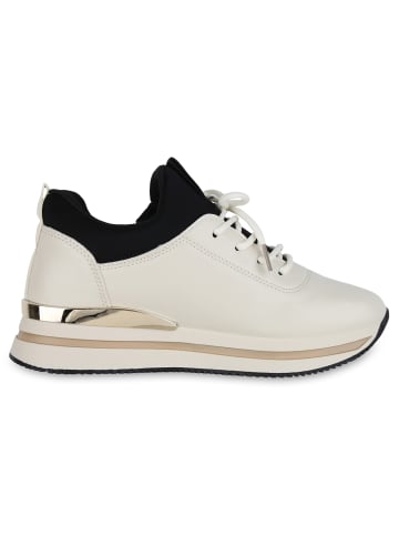 VAN HILL Plateau Sneaker Saskia in Beige