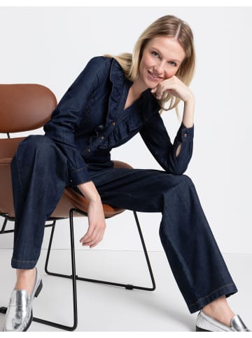 More & More Jeansbluse in dark blue denim