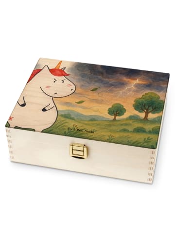 Mr. & Mrs. Panda Teebox Holz Einhorn Wut Design ohne Spruch in Weiß