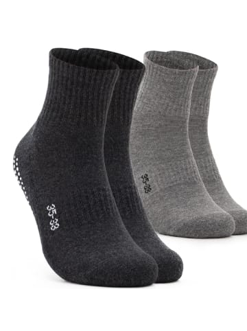 Occulto 4er Pack Stoppersocken Madeleine in Schwarz/Grau