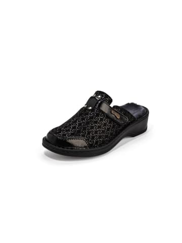 VITAFORM Veloursleder Clogs in schwarz