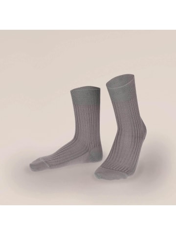 Kunert Socken Festive Rib Fashion in grey