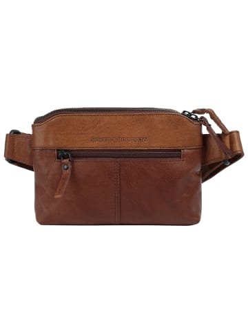 SPIKES & SPARROW Gürteltasche echt Leder in cognac