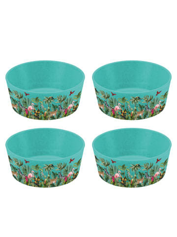 koziol CONNECT BOWL JUNGLE - Schale 400ml Set in organic turquoise