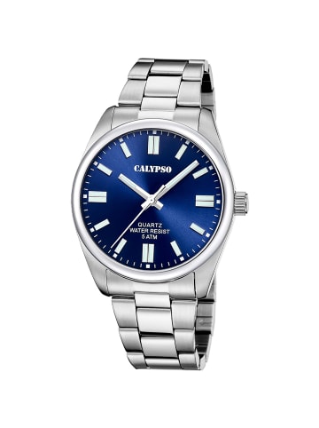 Calypso Herrenarmbanduhr Quarz Stahl/Blau