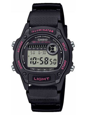 Casio Quarzuhr Alarm-Chrono für Damen und Jugendliche Anthrazit / Schwarz