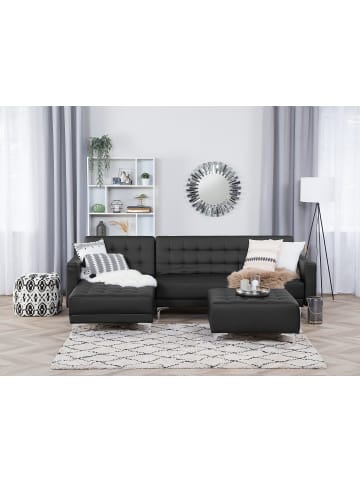 Beliani 2-tlg Modulsofa ABERDEEN in Schwarz/Silber