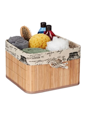 relaxdays 4 x Aufbewahrungskorb in Natur/ Creme - (B)31 x (H)20 x (T)31 cm