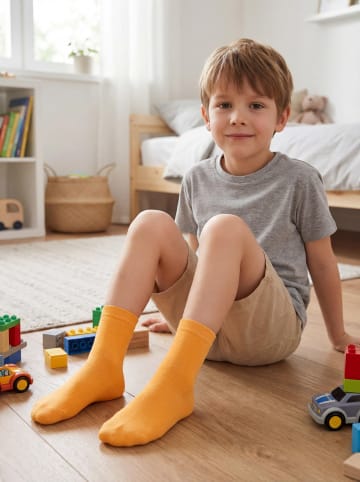 TupTam Kinder Socken Mädchen Jungen Bunt Gemustert 6er Pack in schwarz/blau