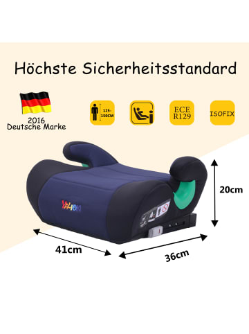 Yalion YALION Kindersitzerhöhung mit ISOFIX – ECE R129 (i-Size)Autositzerhöhung 