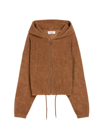 Marc O'Polo DENIM Frottee-Jacke relaxed in Melted Chocolate