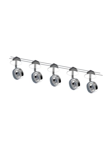näve LED Deckenleuchte "TONY" in stahl-blank - (L)50 cm x (B)6 cm x (H)12 cm - EEK G