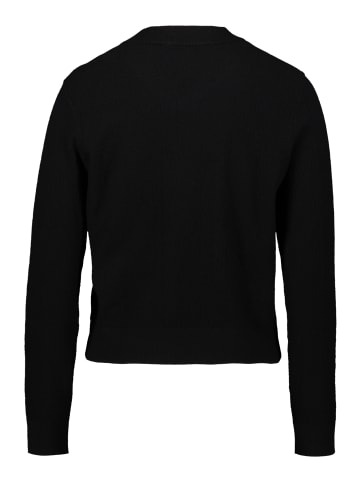 BETTY & CO Strick-Cardigan mit Reißverschluss in Schwarz