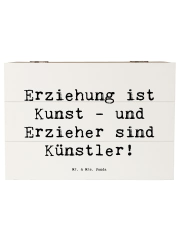 Mr. & Mrs. Panda Box Spruch Erzieher Künstler mit Spruch in Weiß