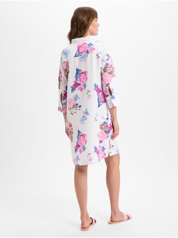 Franco Callegari Leinenkleid in weiß rosa - 0047