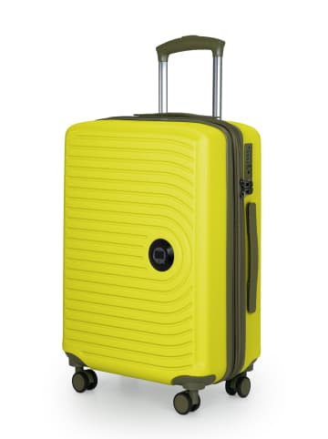 Hauptstadtkoffer Mitte - Handgepäck Bordgepäck-Trolley Koffer, TSA, in Lemon