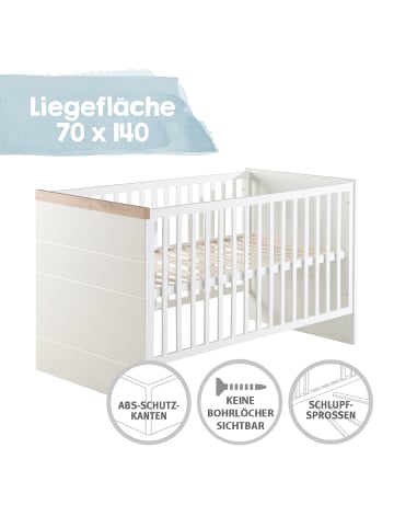roba Kombi-Kinderbett Nele umbaubar 70 x 140 cm - Weiß