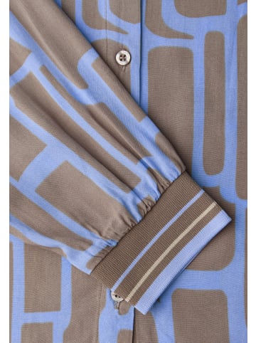 Street One Bluse in taupe hellblau - 0001