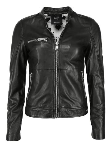 Maze Lederjacke in schwarz