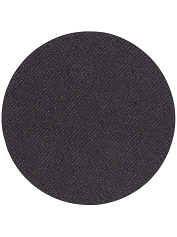 Teppich Alma Meliert Rund in schwarz