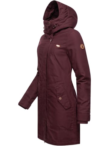 ragwear Wintermantel Jannisa in Wine Red