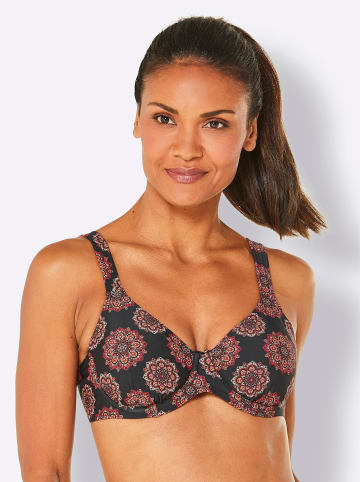 WITT WEIDEN Bikini-Oberteil in schwarz-rot-bedruckt