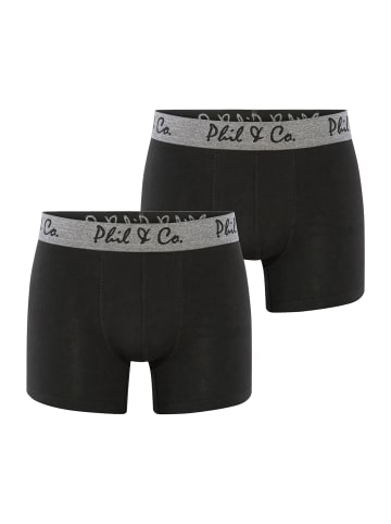 Phil & Co. Berlin  Retroshorts 2-Pack Jersey in Schwarz