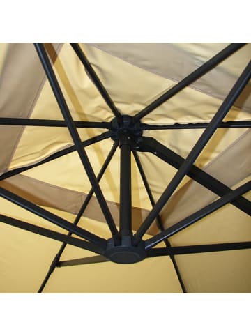 MCW Gastronomie-Ampelschirm A96, Grün mit Ständer