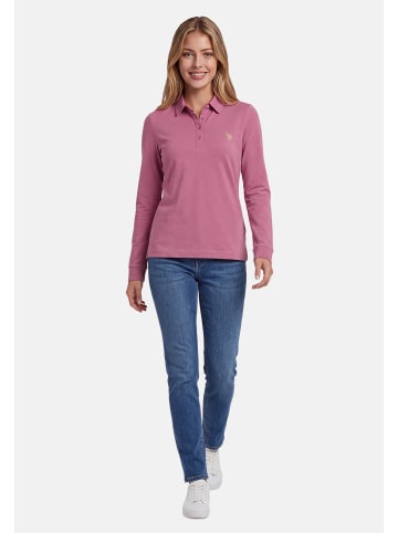 U.S. Polo Assn. U.S. POLO ASSN. Damen Poloshirt Longsleeve P-076 in Rose