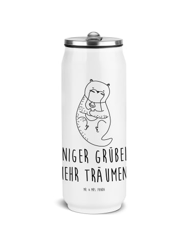 Mr. & Mrs. Panda Trinkflasche Otter Muschel mit Spruch in Weiß