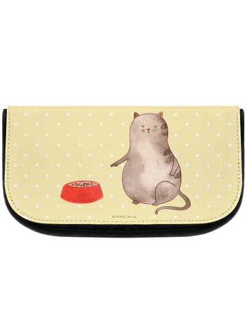 Mr. & Mrs. Panda Kulturtasche Katze Fressen ohne Spruch in Gelb Pastell