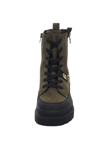 Bugatti Damenschnürrstiefel warm flach  in  Grün