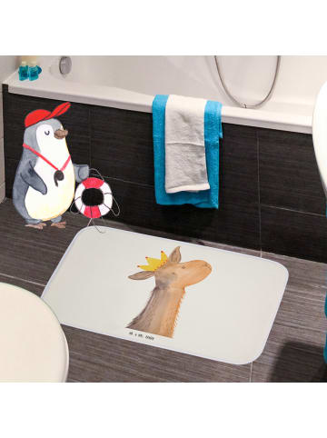 Mr. & Mrs. Panda Badematte Lamakopf König ohne Spruch in Weiß