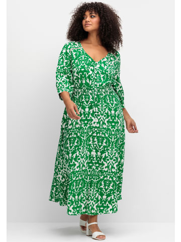 sheego by Joe Browns Maxikleid in grün-offwhite