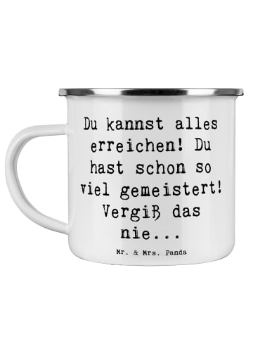 Mr. & Mrs. Panda becher emaille Spruch Selbstvertrauen stärken m... in Weiß