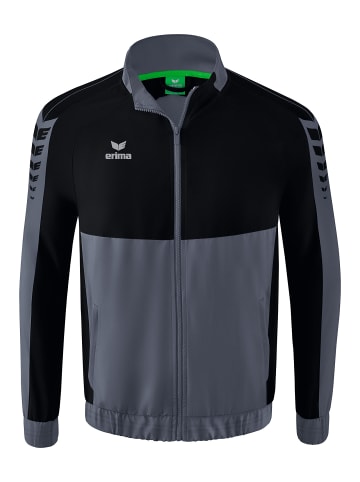 erima Kinder Six Wings Präsentationsjacke in slate grey/schwarz